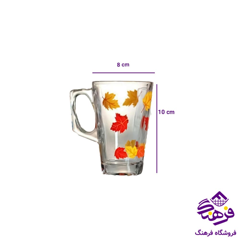 لیوان دسته دار بلور کاوه مدل کاسپین (6 عددی) 