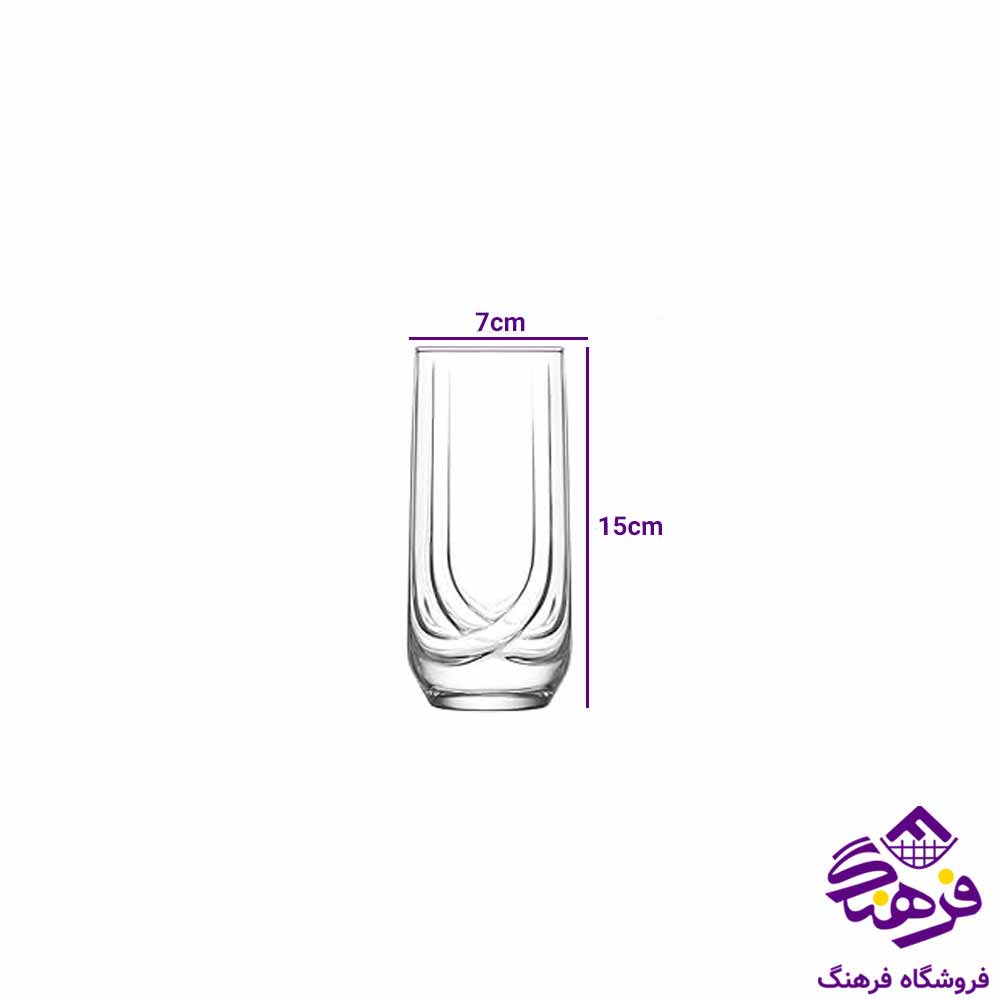  لیوان بلور کاوه مدل انجلا420 (6عددی)