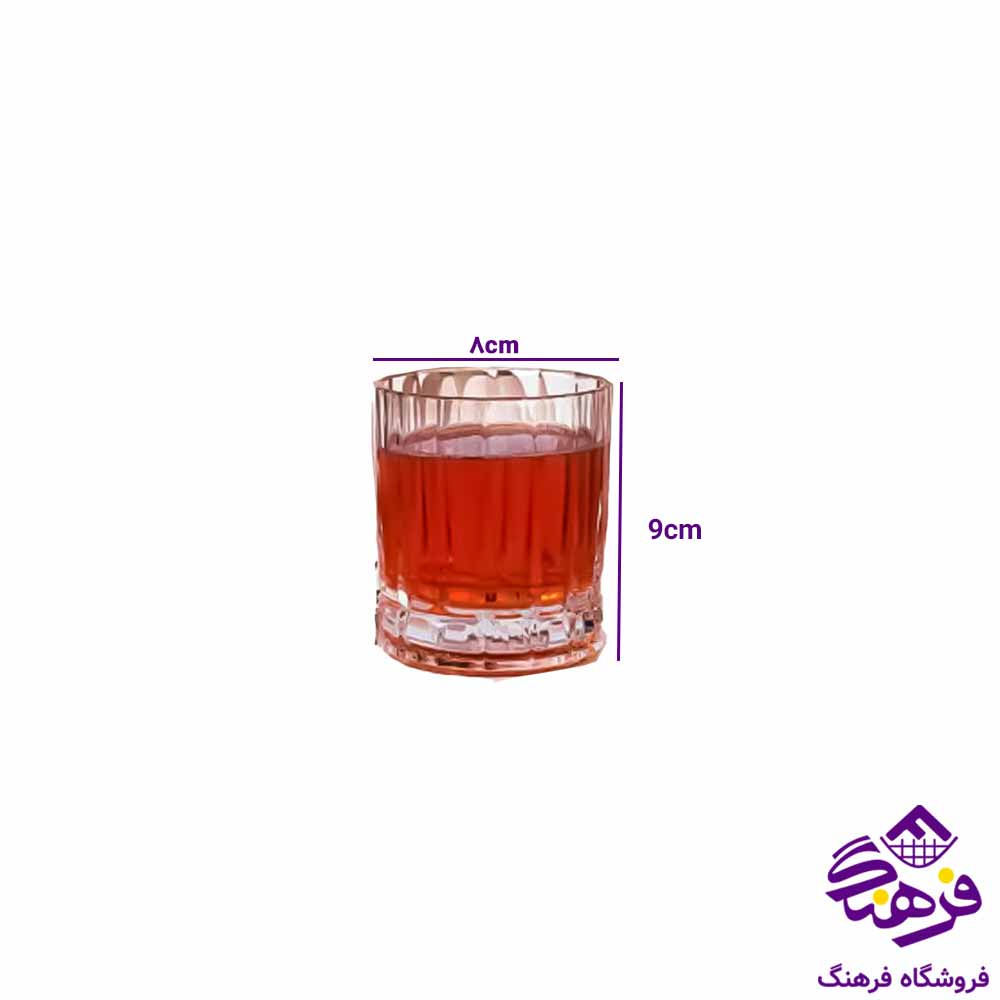  لیوان بلورکاوه مدل سلنا (6عددی)