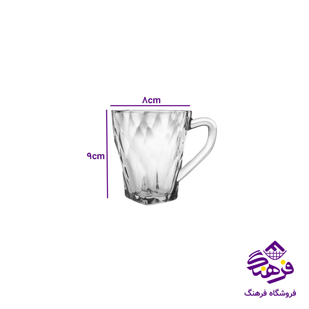 نیم لیوان اماریس دسته دار کادو کاوه