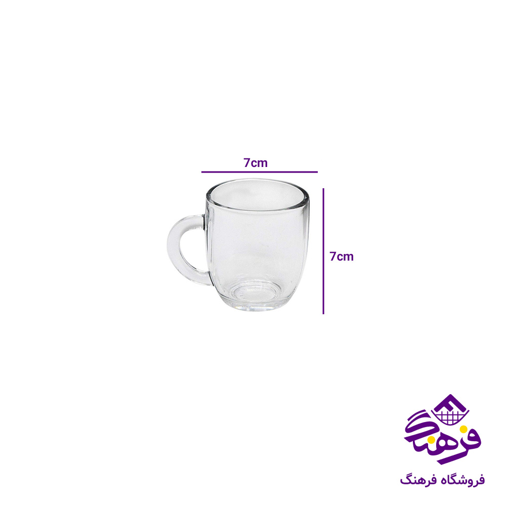 نیم لیوان اذرخش دسته دار فله کاوه (48عددی)
