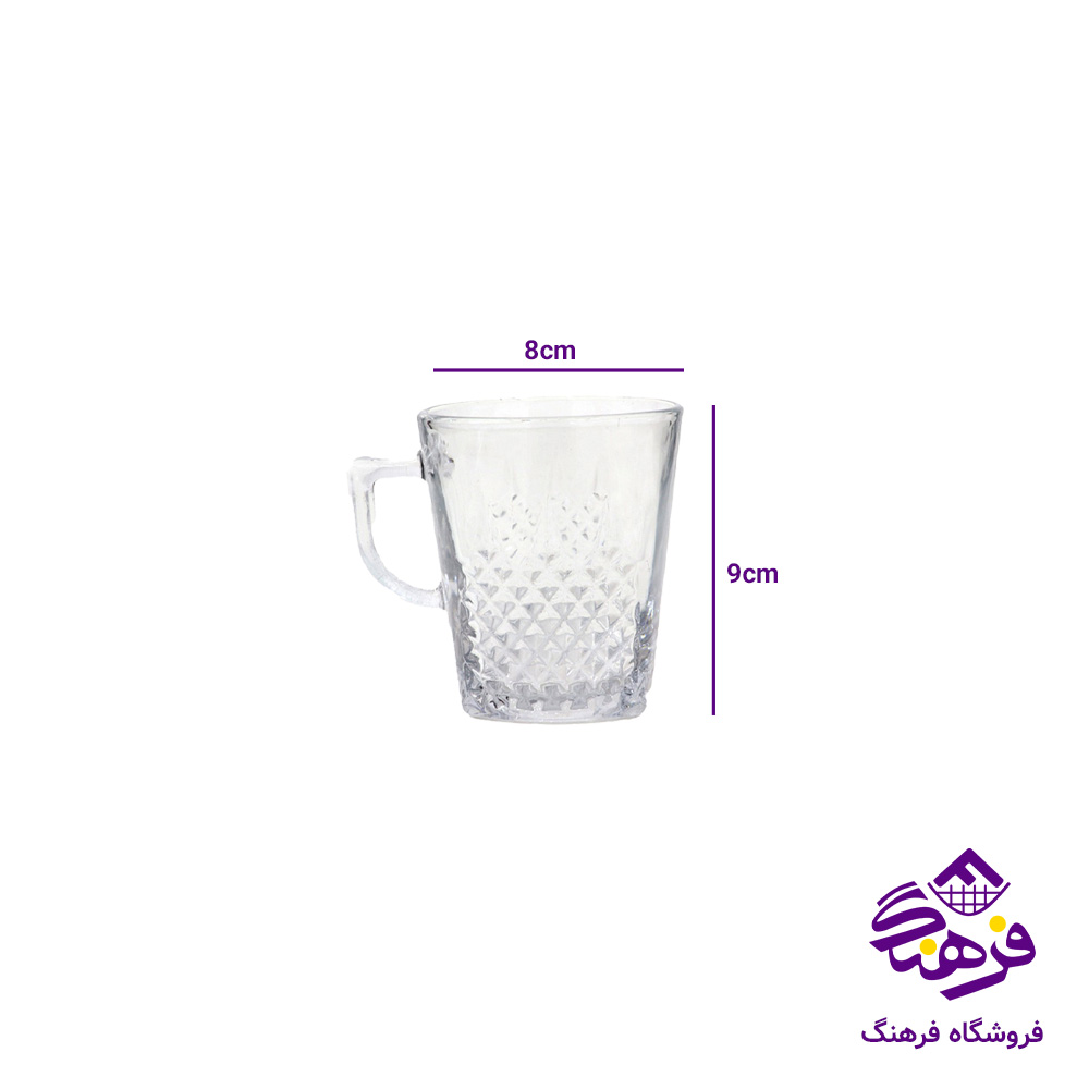 نیم لیوان اکسپرس دسته دار کادو کاوه (6دک)