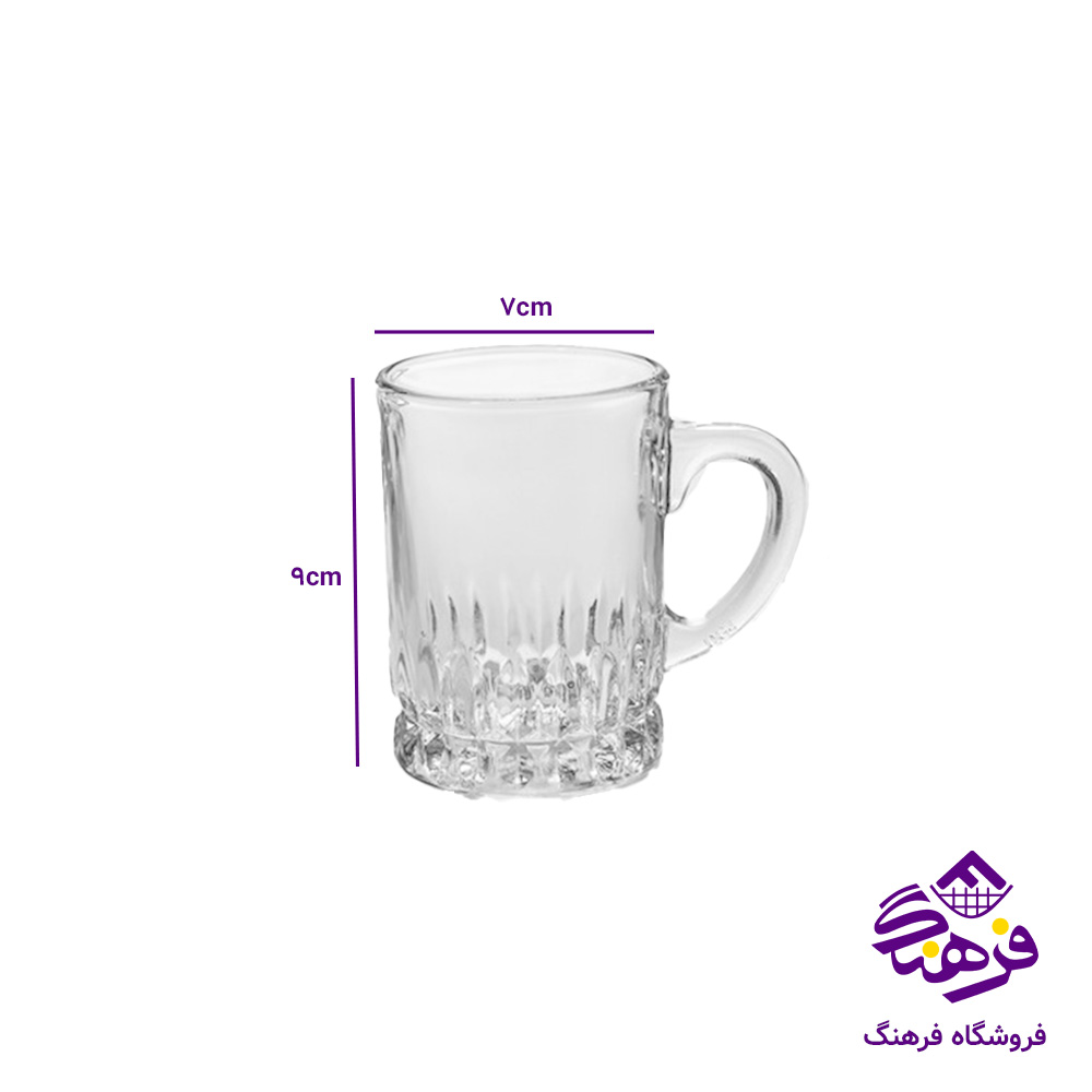نیم لیوان وترو دسته دار کادو کاوه (6دک)