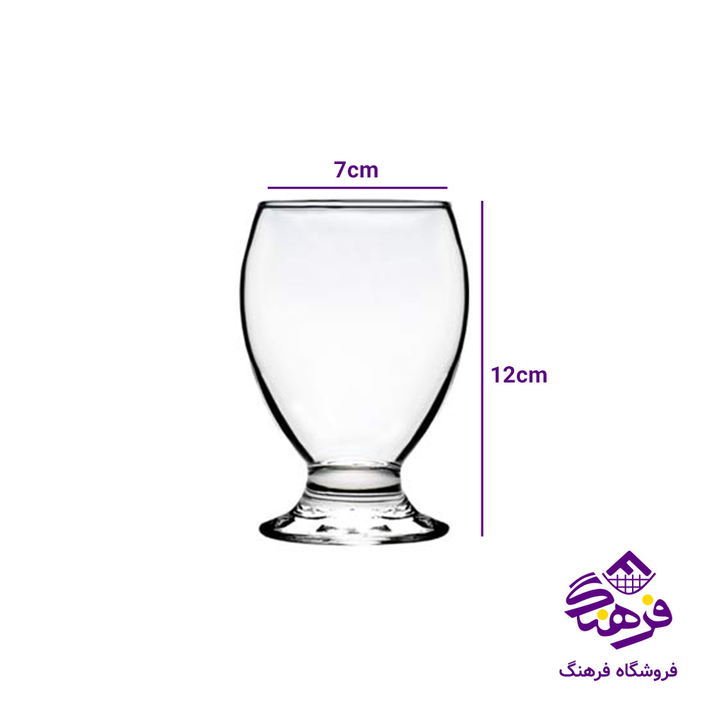 نیم لیوان دالاس پایه دار کادو کاوه (6دک)