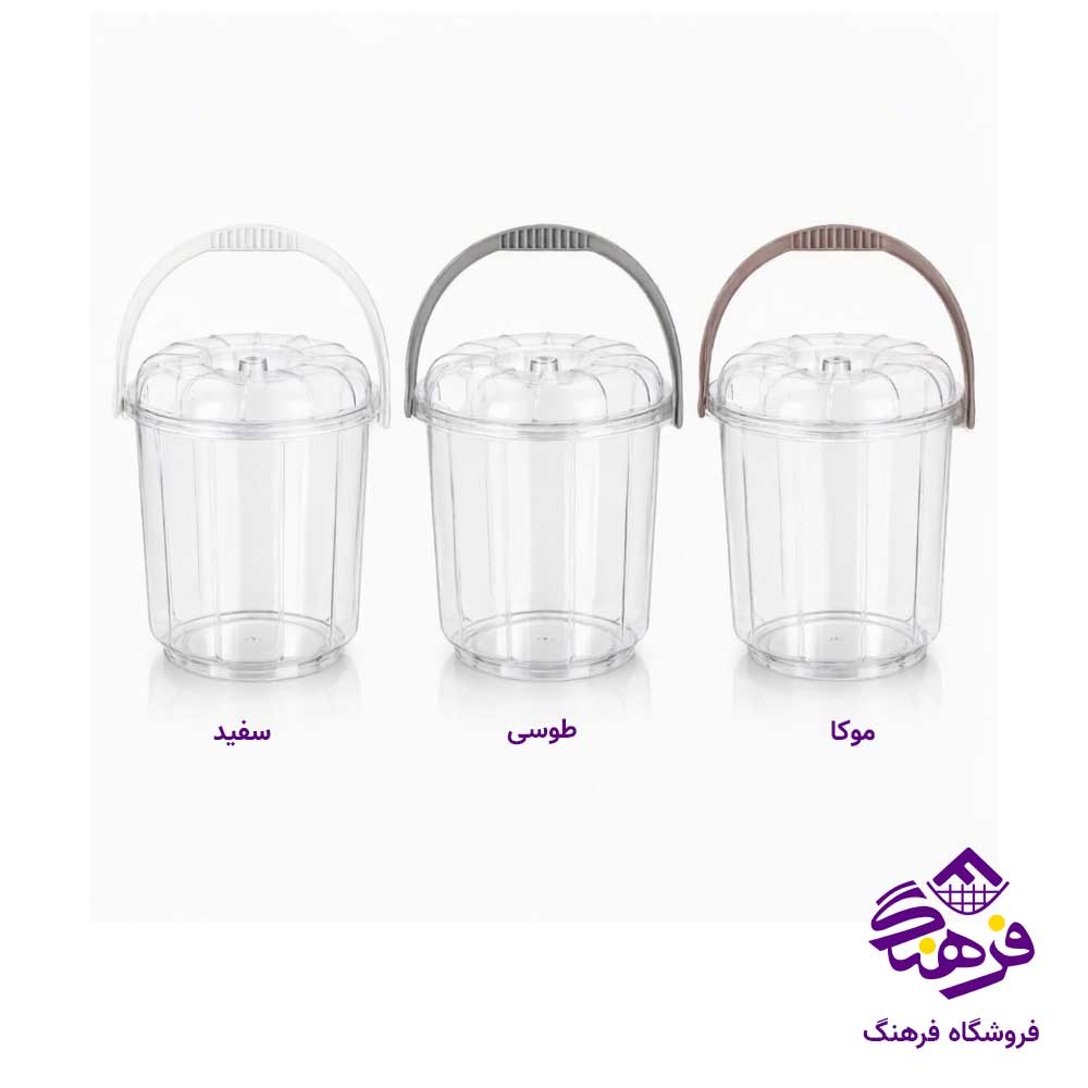 سطل ایده ال مدل میهن درب شفاف کد 2036
