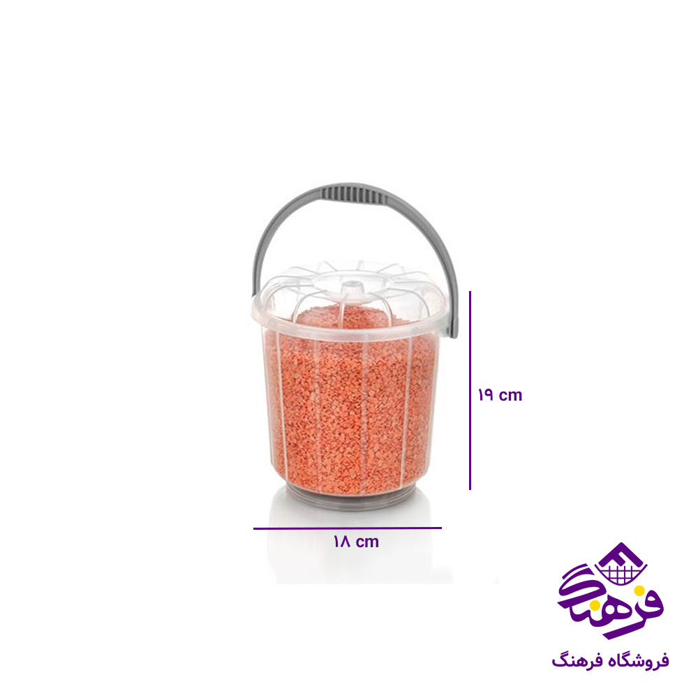 سطل ايده ال ميهن درب شفاف 3ليتر