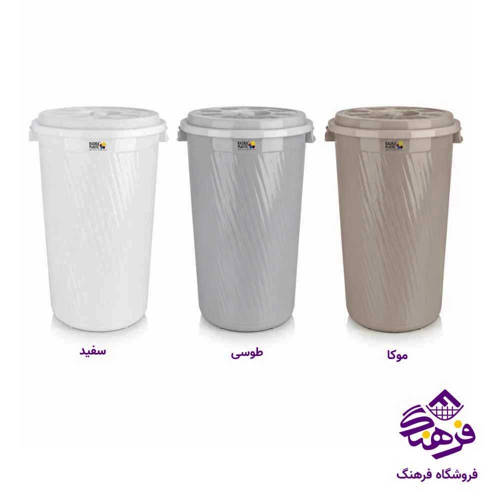 سطل زباله درب دار ایده ال 60 لیتری کد 2026