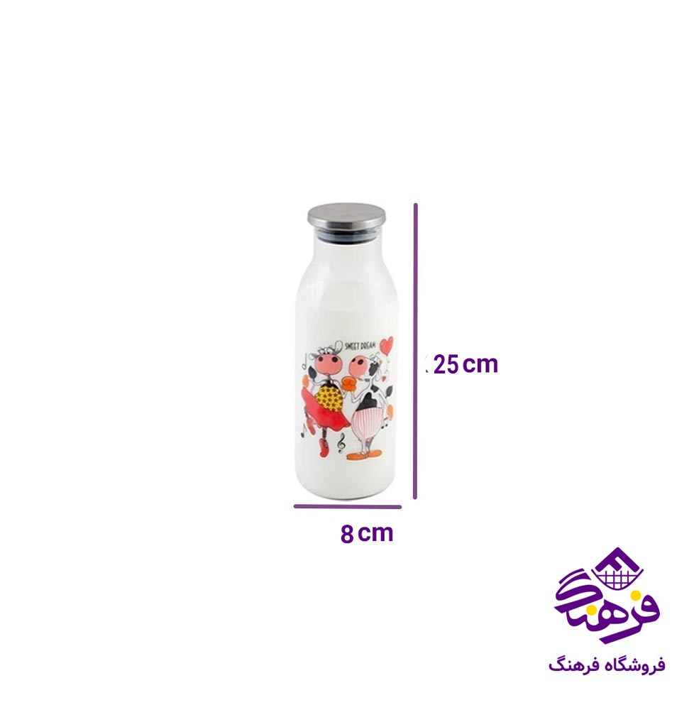 بطری شیر استیل زیباسازان مدل هیوا