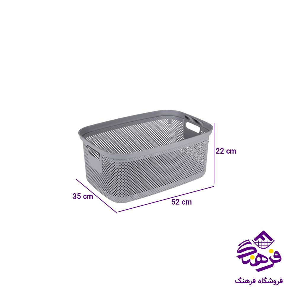سبدرخت مستطیل 30 لیتری زیباسازان مدل هرمس 