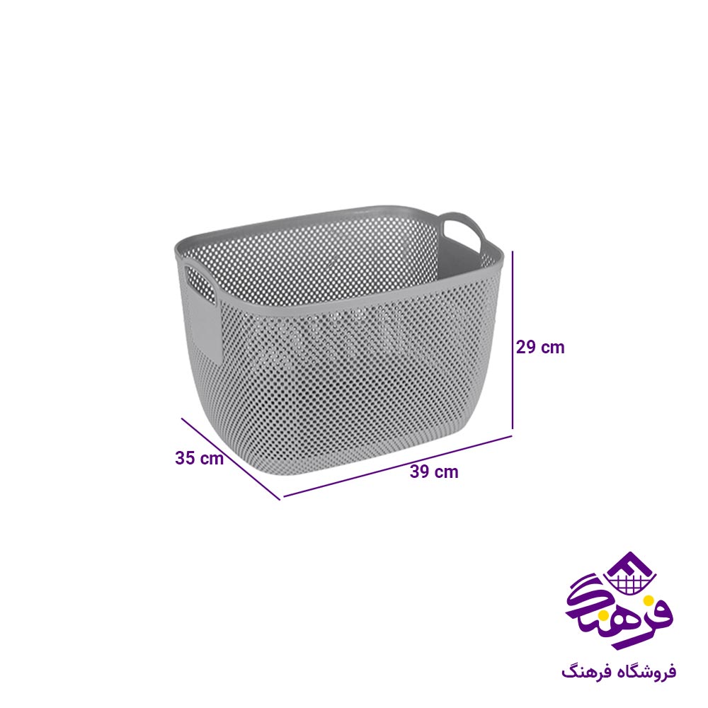 سبدرخت مستطیل 28 لیتری زیباسازان مدل هرمس