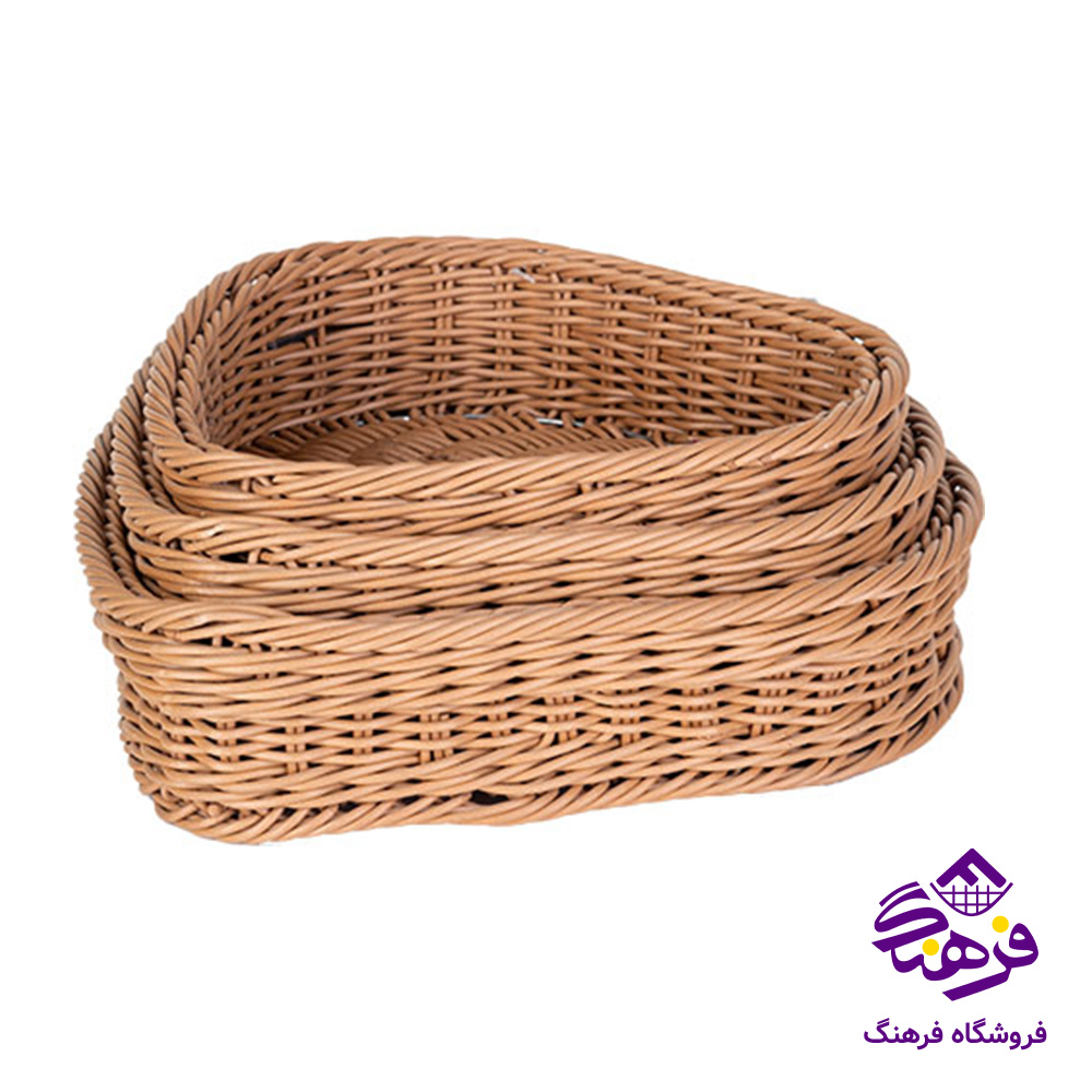 سبد بافت طرح ریناس سایز 2 زیبا