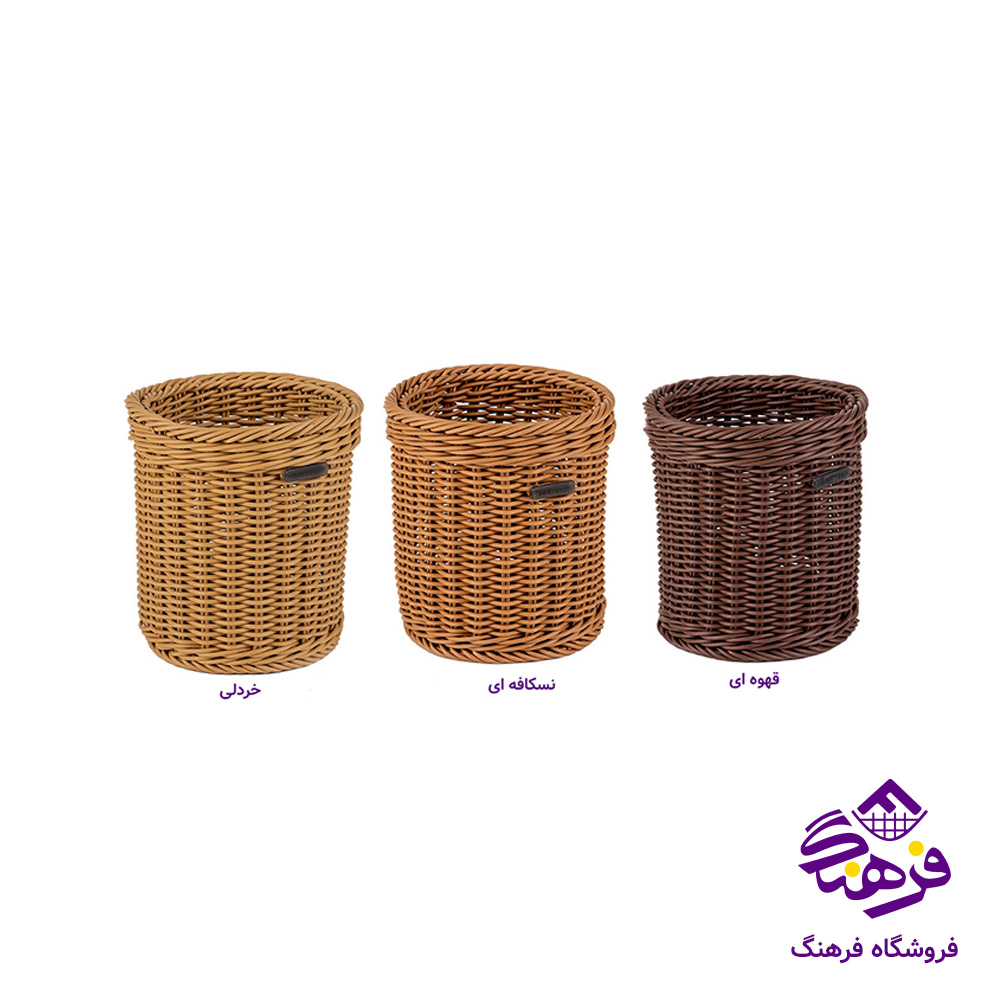 سبد بافت زيبا استوانه برنا کوچک