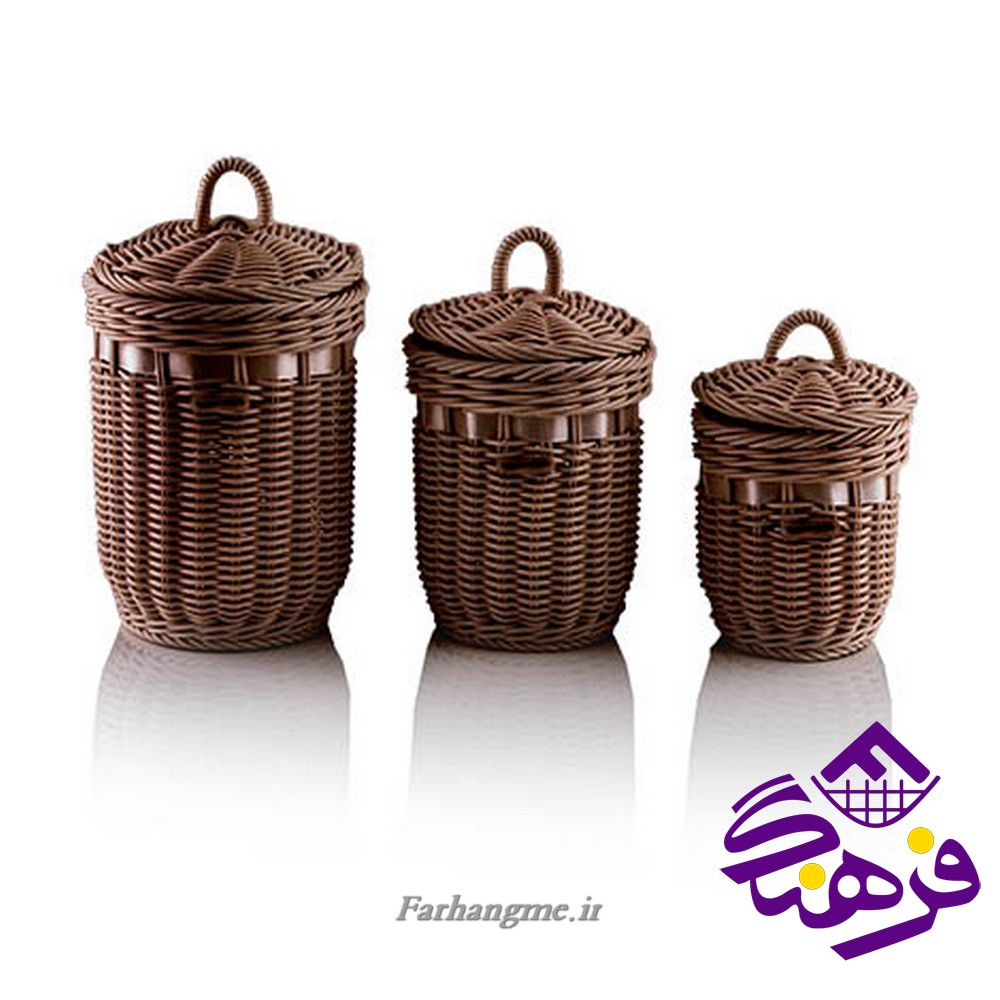 سبد بافت زيبا استوانه برنا متوسط