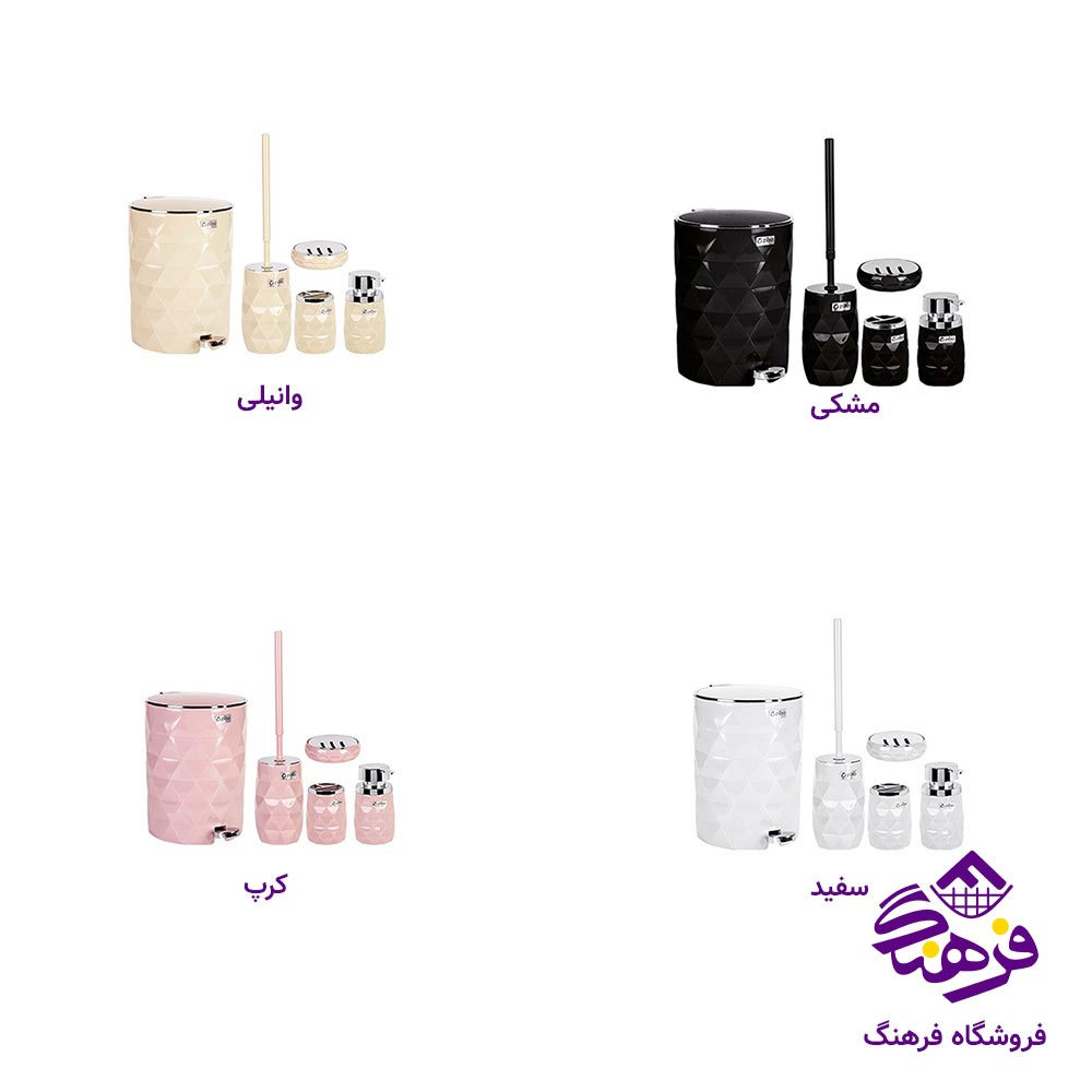 ست سرویس بهداشتی زیباسازان مدل دایموند کروم