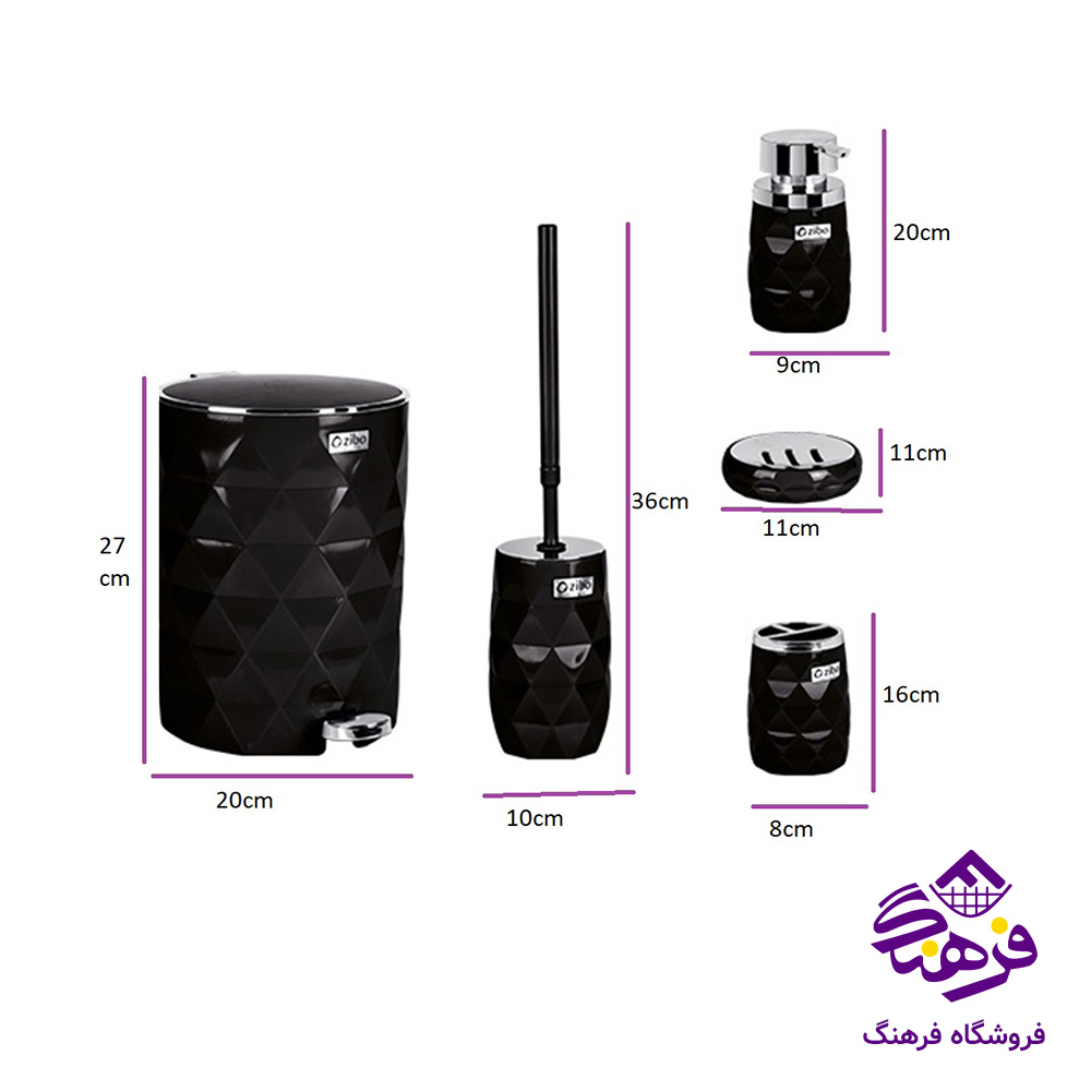 ست سرویس بهداشتی زیبا مدل دایموند کروم