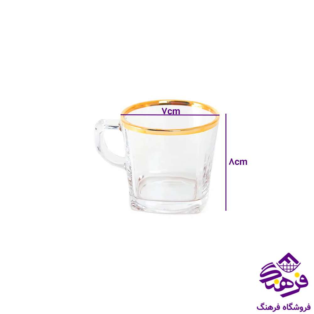 فنجان چین کار بلینک مکس 89 لب طلا