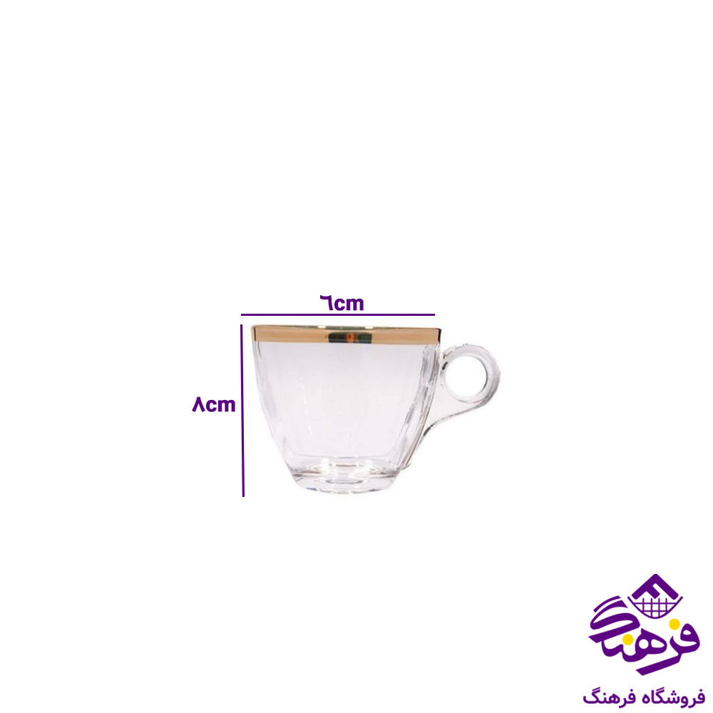 فنجان چین تورینو لب طلا