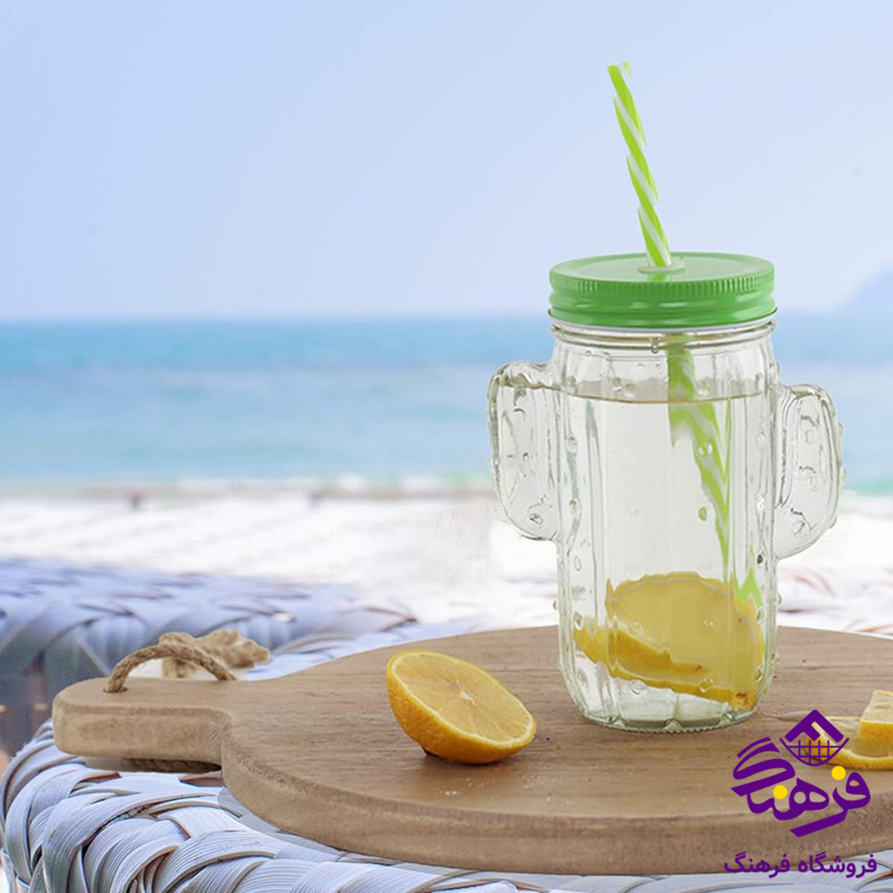 لیوان زیبا اسموتی کاکتوس