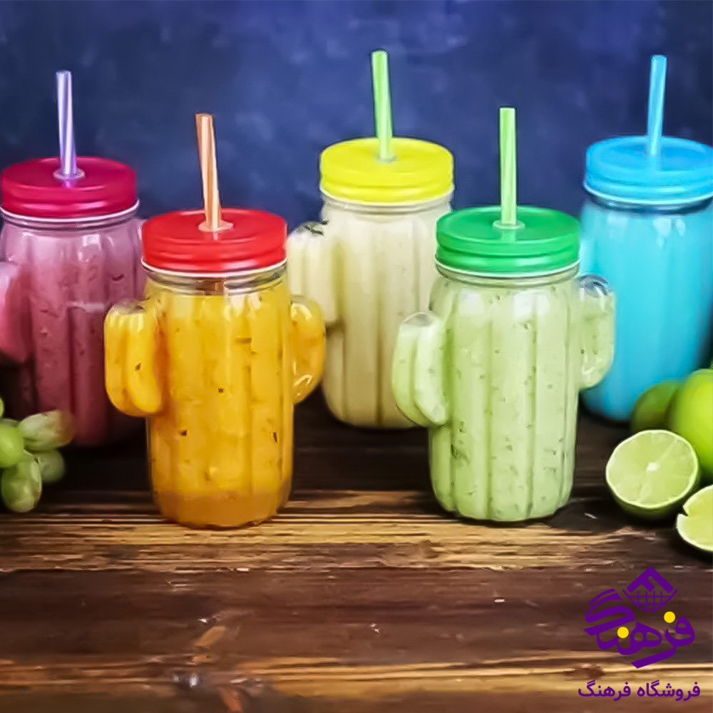 لیوان زیبا اسموتی کاکتوس