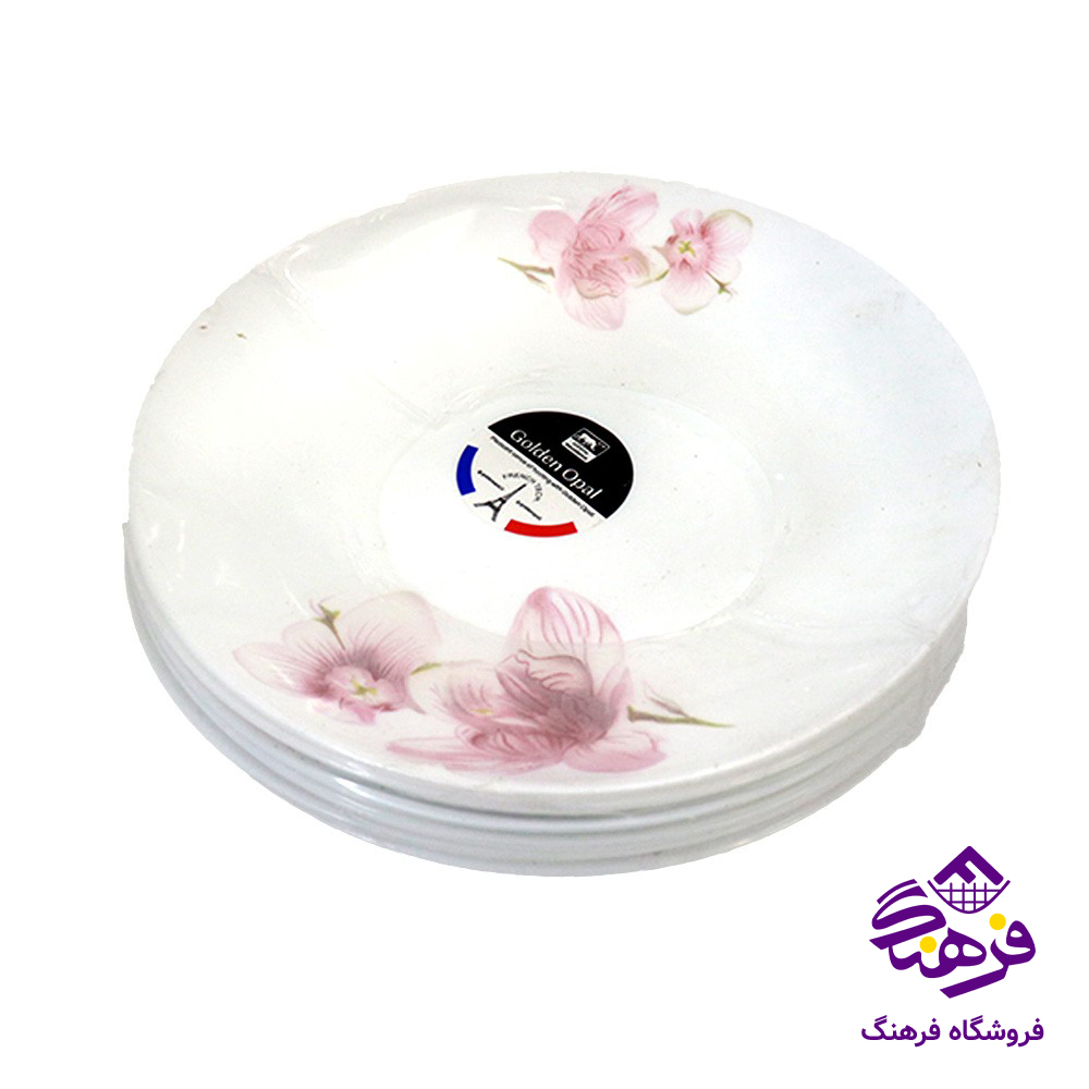 پیش دست گلدن اپال طرحدار گرد فله-(6دک)