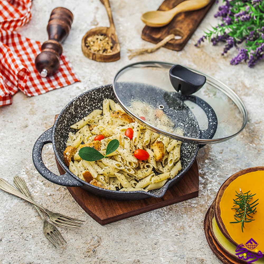 تابه چدن نالینو سایز 24 Teyam زیرچوب دربدار