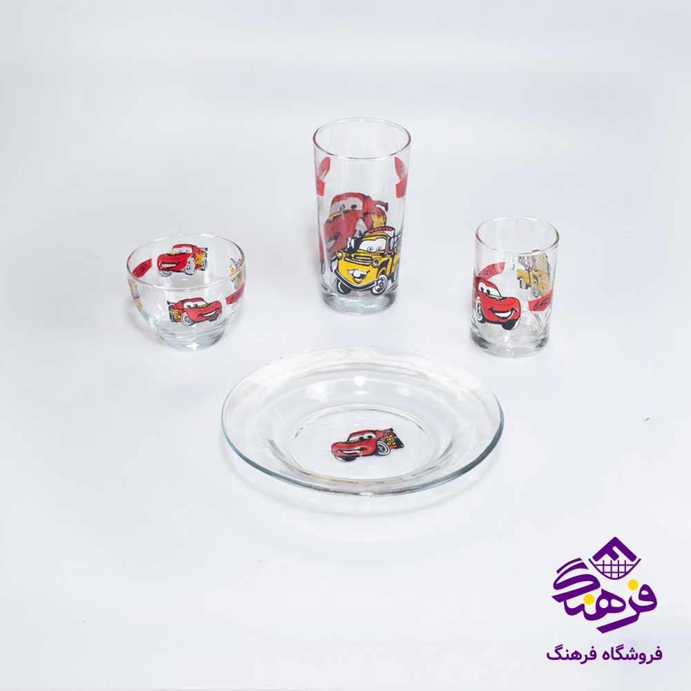 سرویس کودک کورالو 4پارچه چاپی کادو کاوه (6دک)