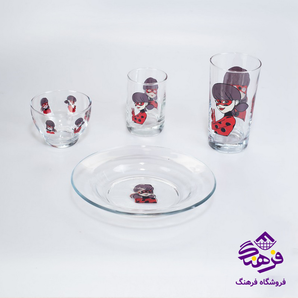 سرویس کودک کورالو 4پارچه چاپی کادو کاوه (6دک)