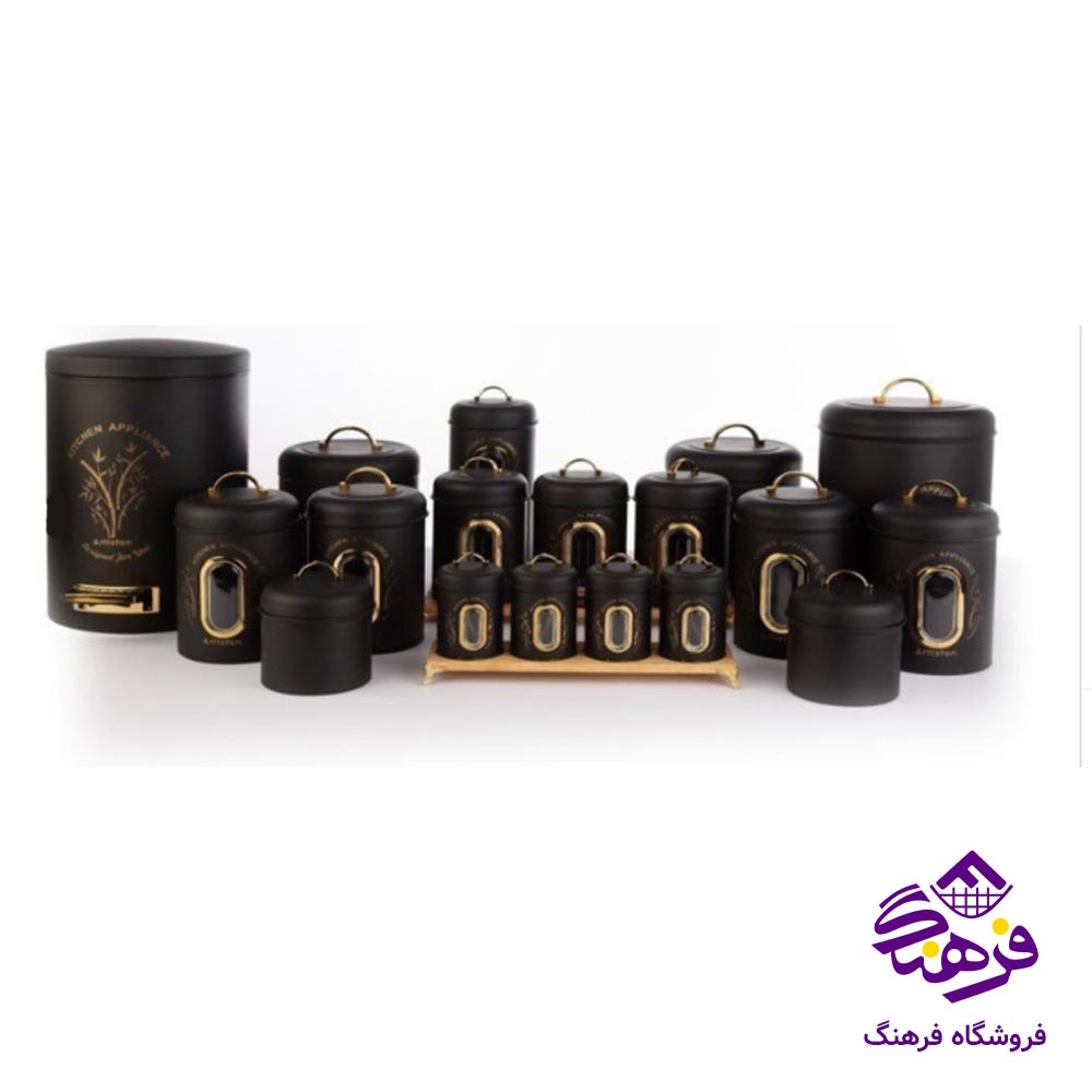 سرويس اشپزخانه 20پارچه ليليوم مدادي درب چوبي ارتيستون 20663