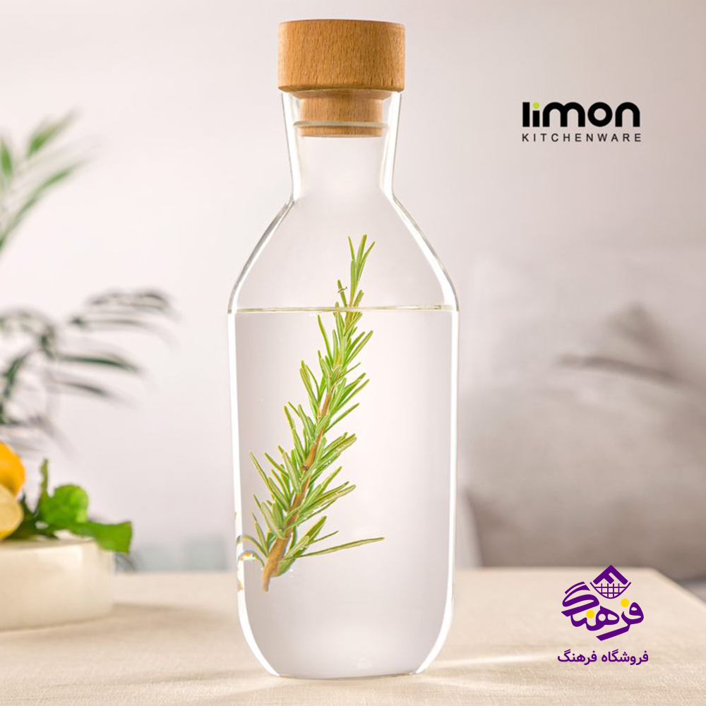 بطری اب لیمون 1/1 درب چوبی