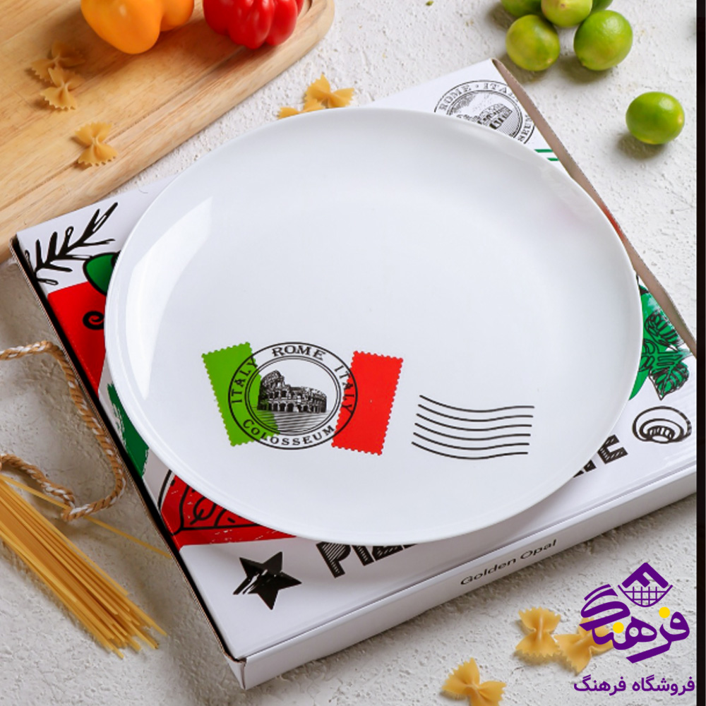 ديس پيتزا طرحدار گرد گلدن اپال 12دک