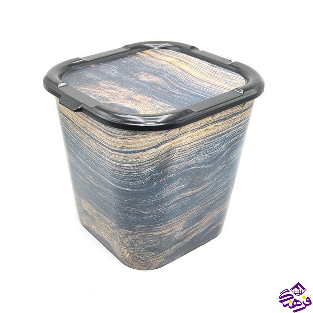 سطل دربدار چاپدار مربع گلد پلاست 110751