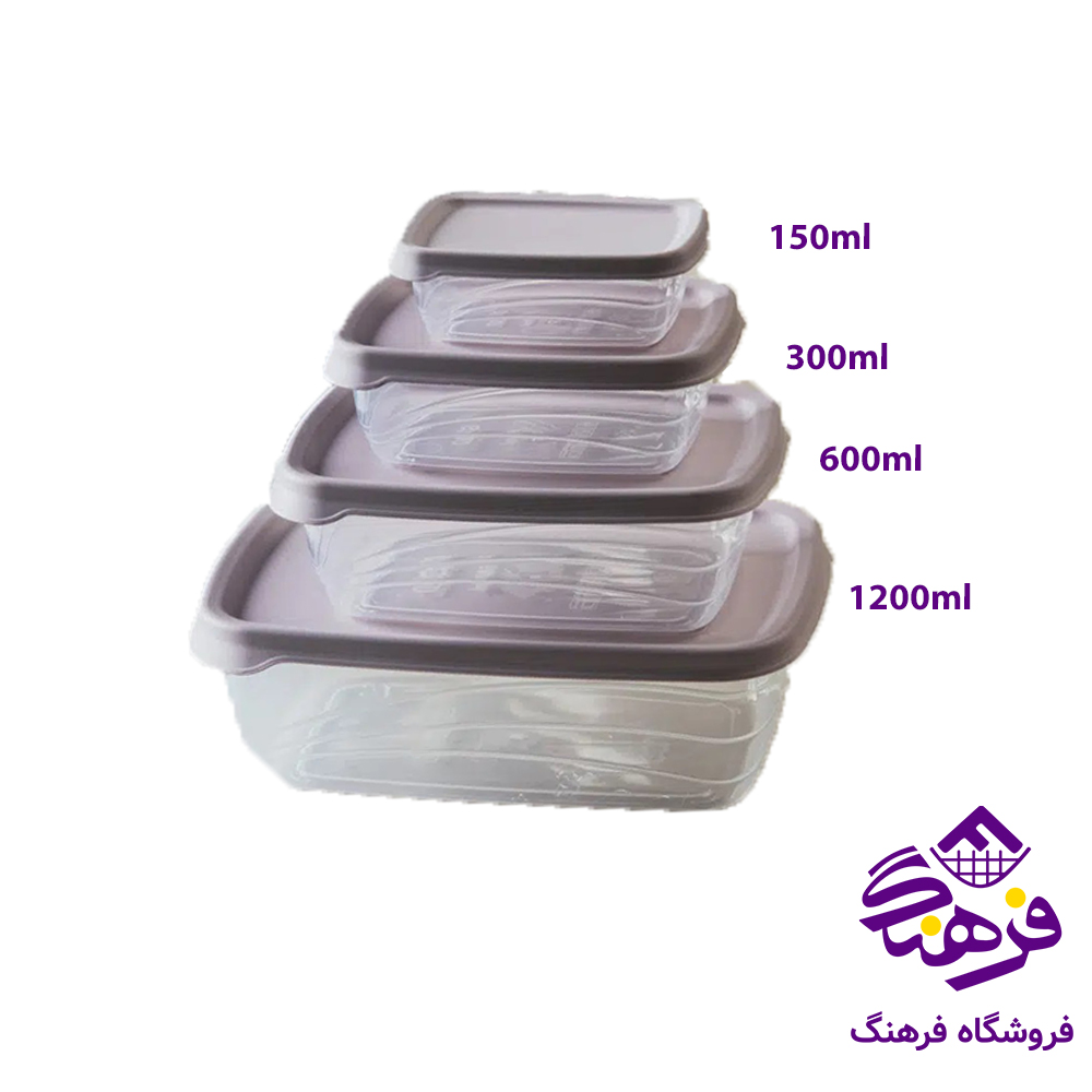 فريزري ليا مستطيل 1/2 لیتر گلد پلاست