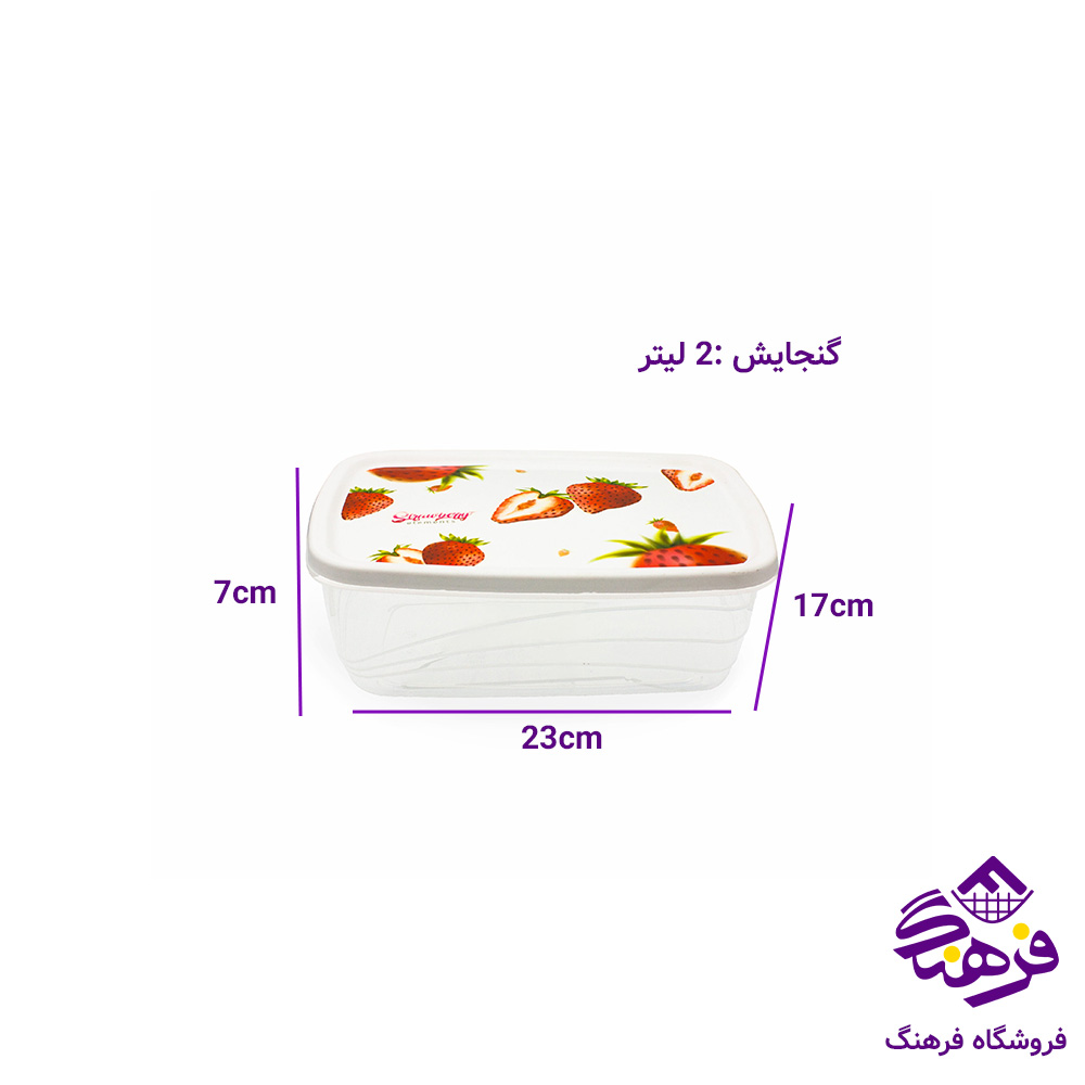 فریزری مارتا طرحدار مستطیل 2لیتر گلد 110773