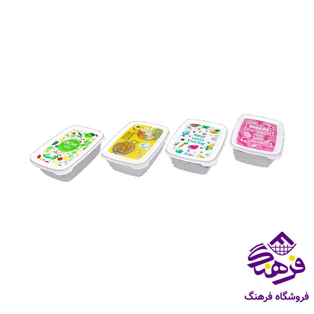 فریزری مارتا طرحدار مستطیل 1/2 لیتر گلد پلاست