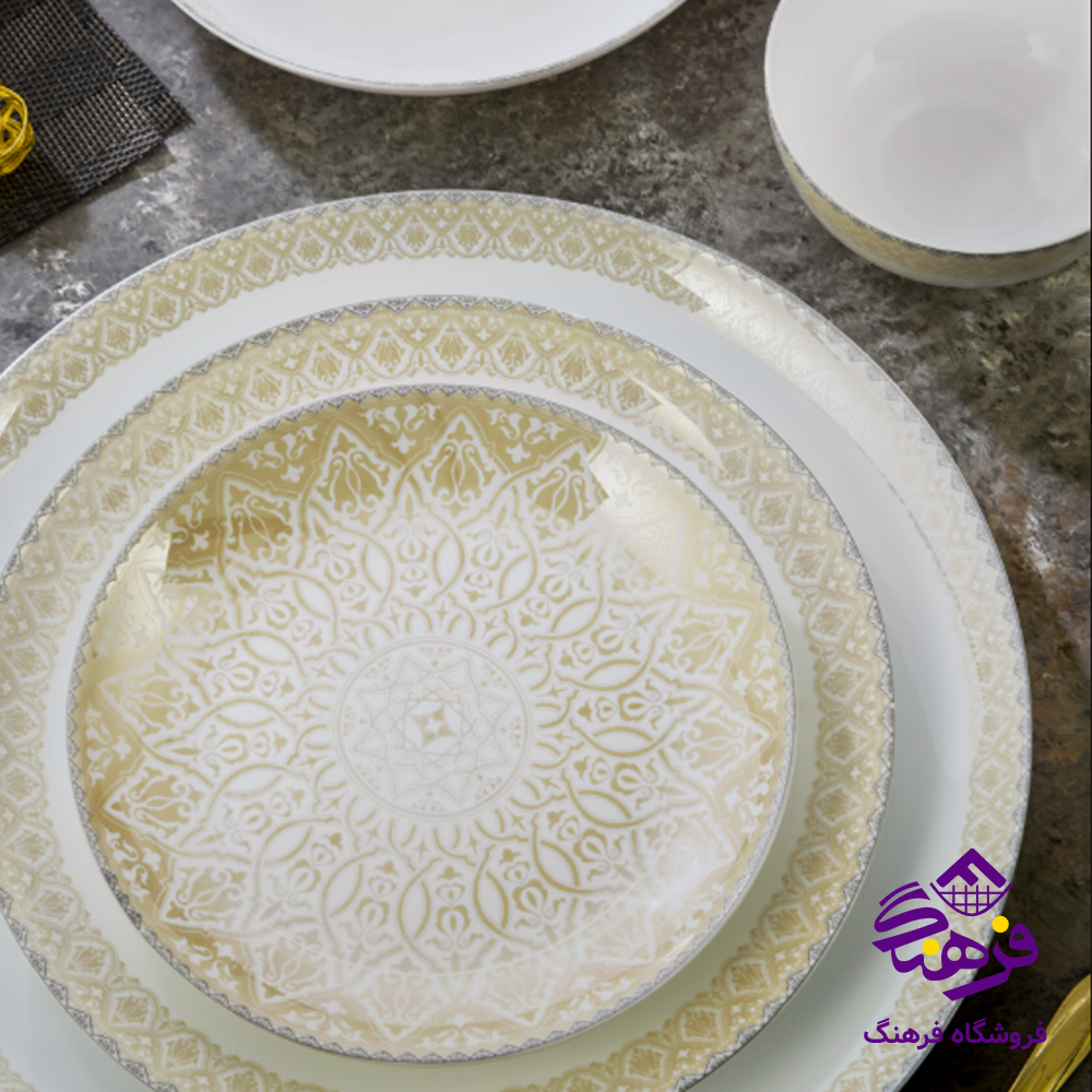 سرویس گلدن اپال 26پارچه ديوالی الما عسلی