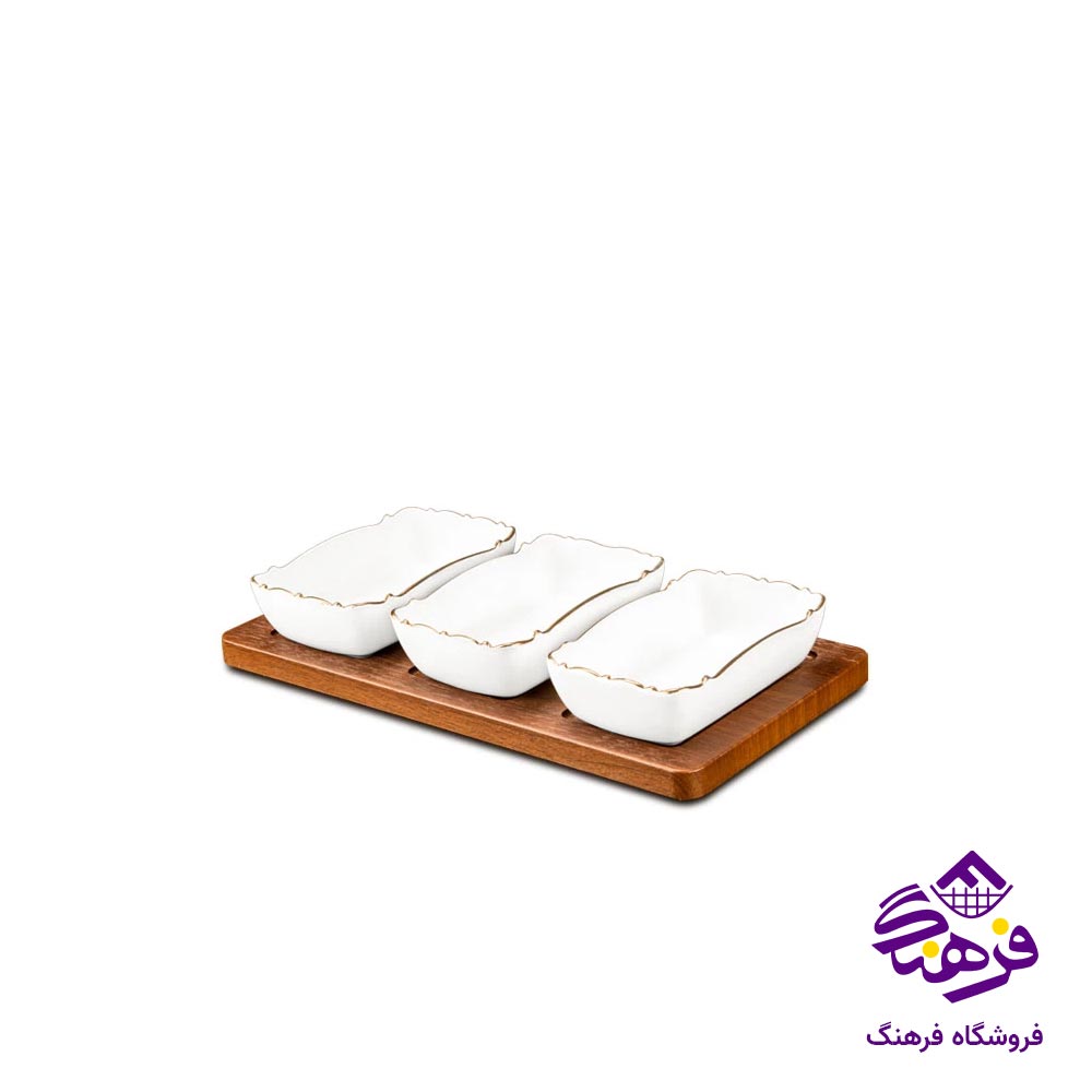 اردو خوری مستطیل 3 خانه لیموم مدل موج 328