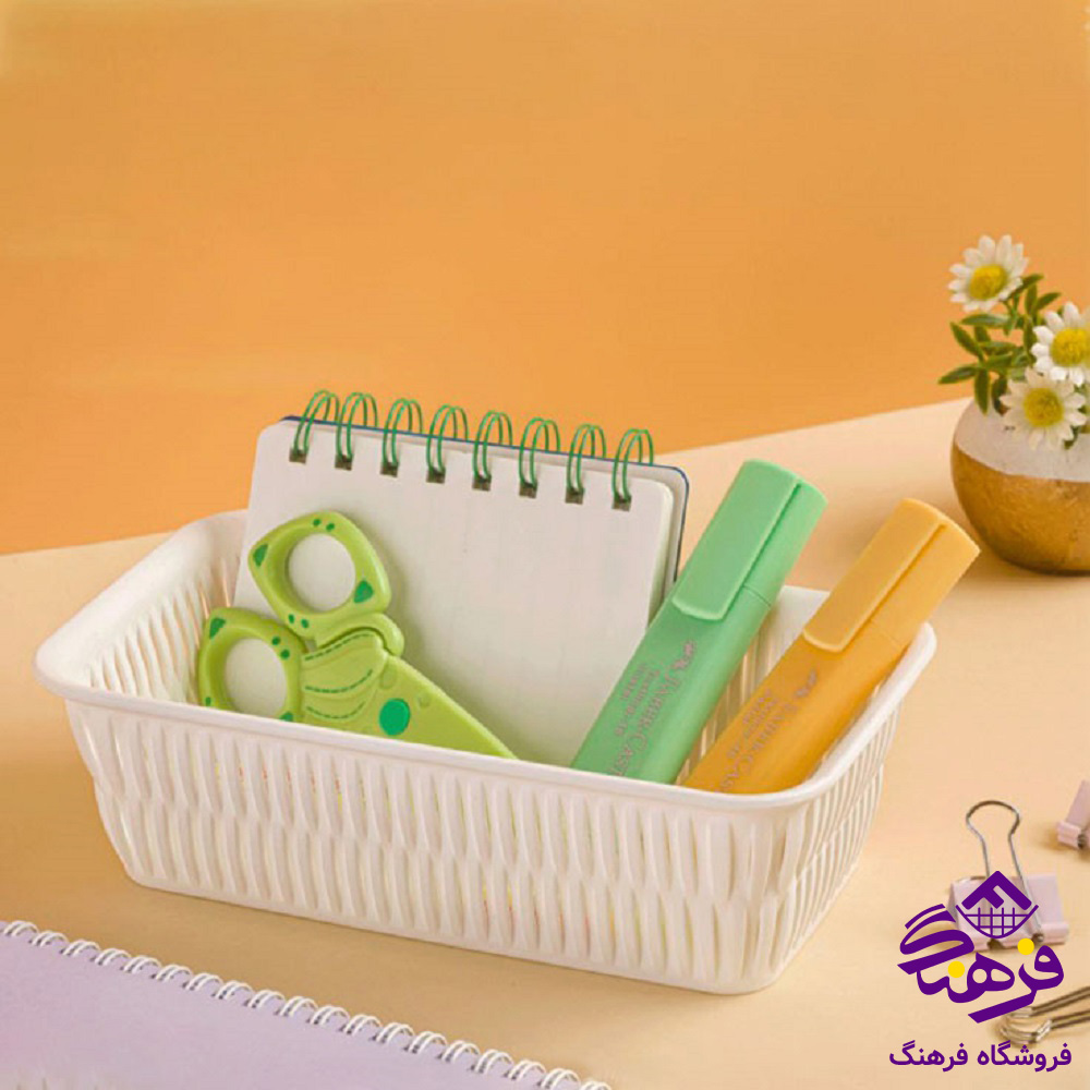 سبد همه کاره لیمون مستطیل بامبو کوچک