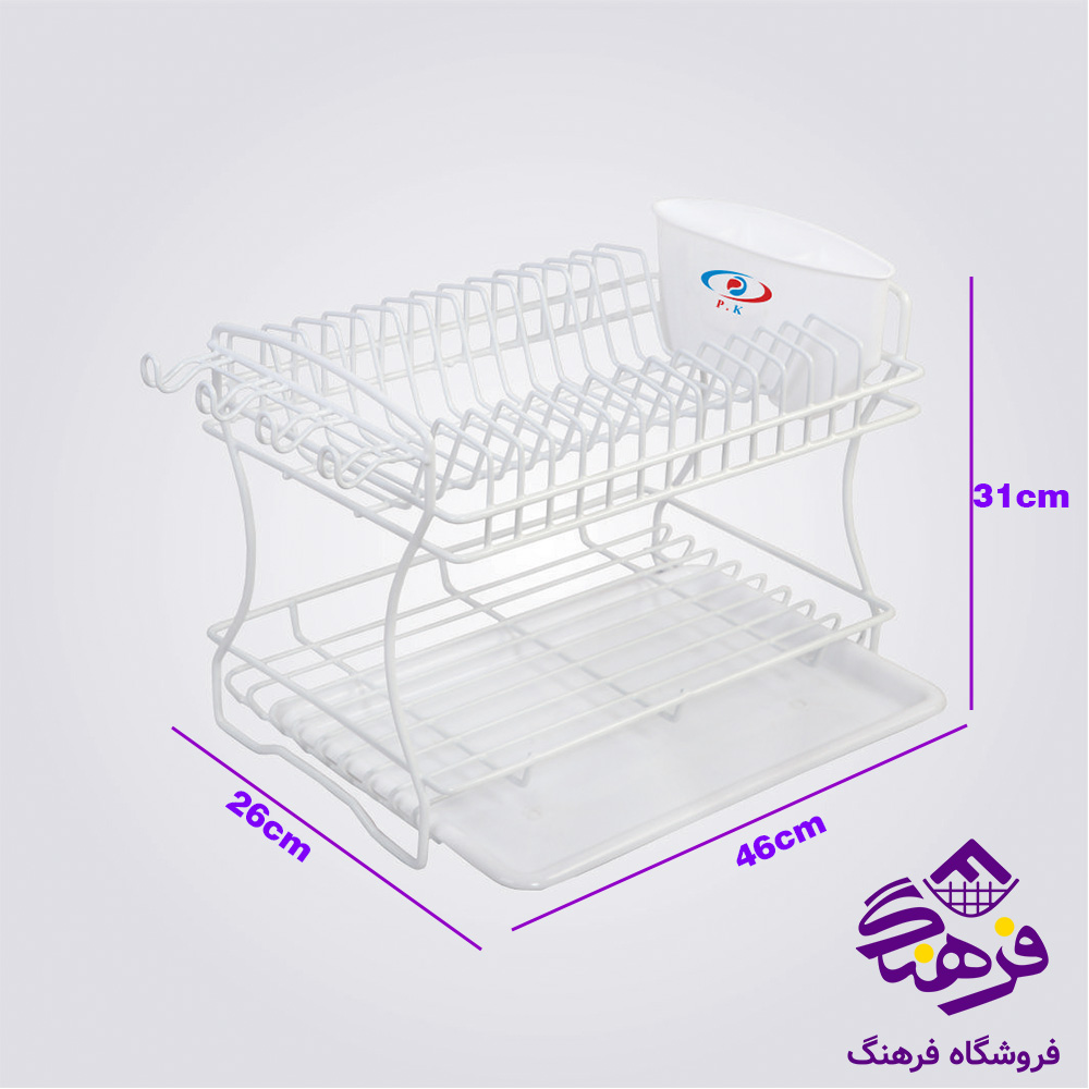 جاظرفی پیشتاز کاوه مدل غزال روکش کوچک 2طبقه سفيد