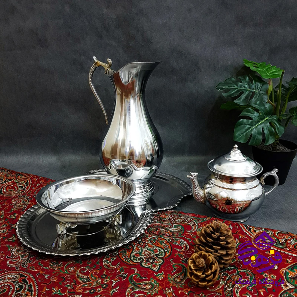 سینی سماور استیل سرهلالی