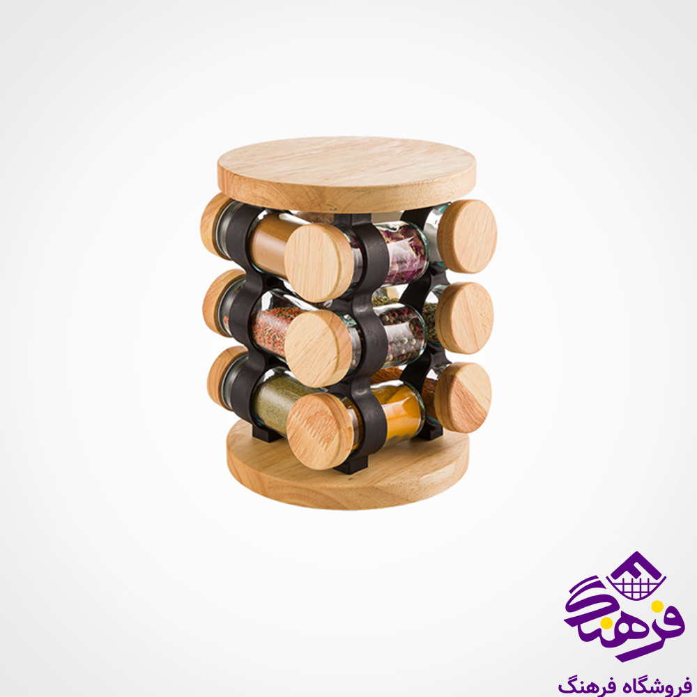 ادویه لیمون گردان درب چوبی (12عددی)