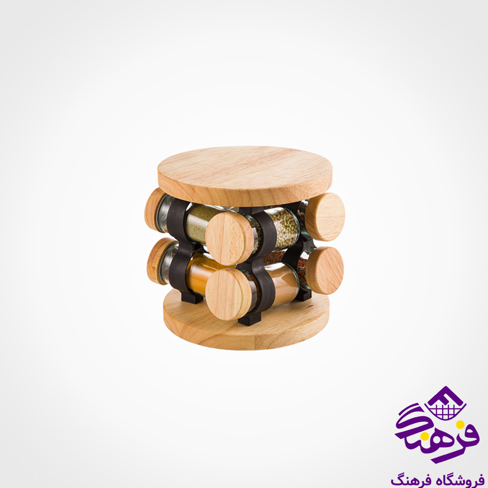 ادویه لیمون گردان درب چوبی (8عددی)