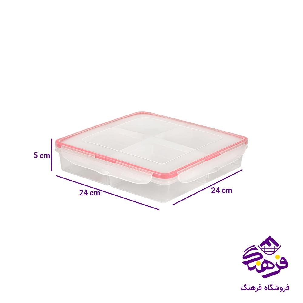 ظرف نگهدارنده مسافرتی منقسم دار لیمون