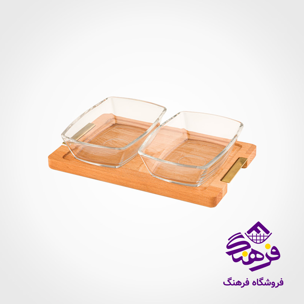 اردو خوری پایه چوبی بزرگ (جفتی) لیمون