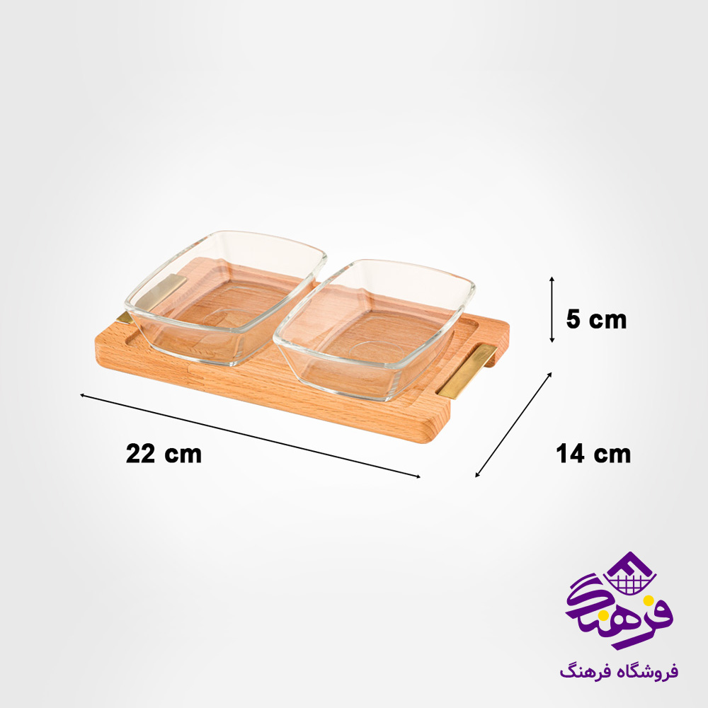 اردو خوری پایه چوبی بزرگ (جفتی) لیمون