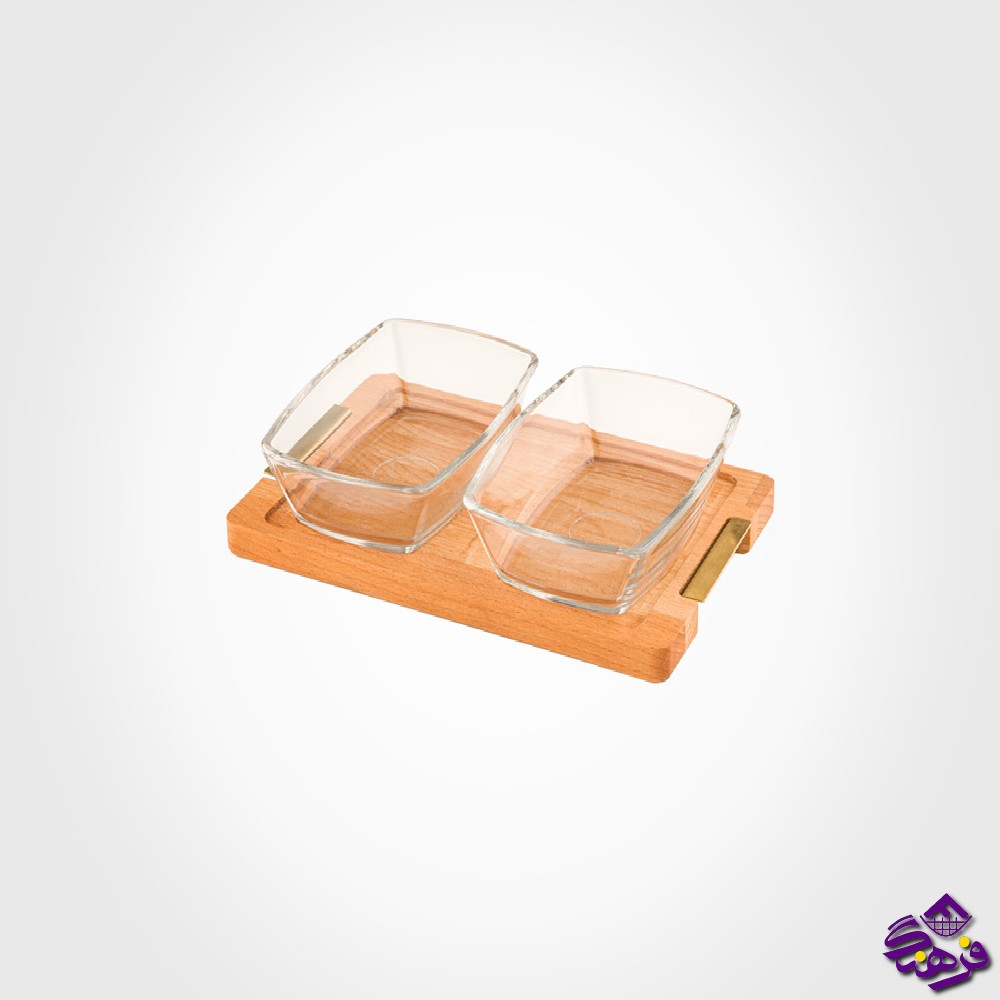 اردو خوری پایه چوبی کوچک (جفتی) لیمون