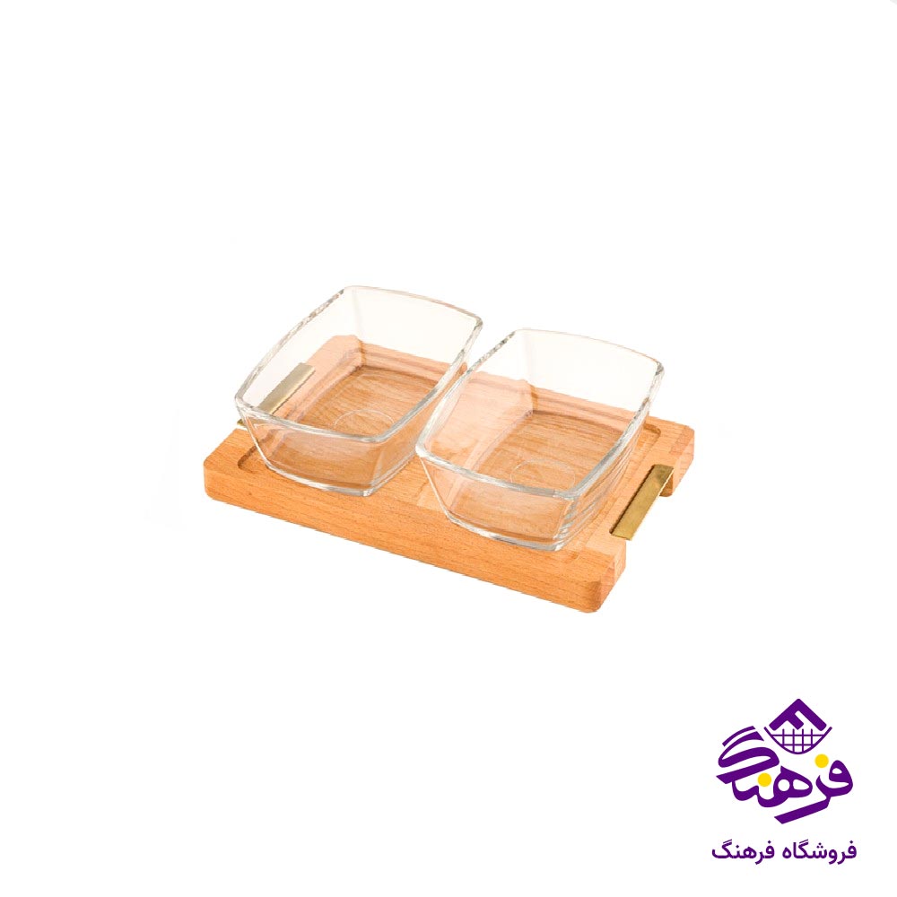 اردو خوری پایه چوبی لیمون کوچک (2 عددی)