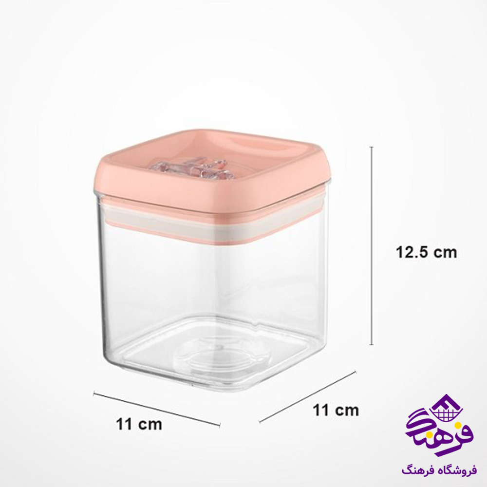 بانکه چهارگوش سایز 3 فله ای شفاف لیمون