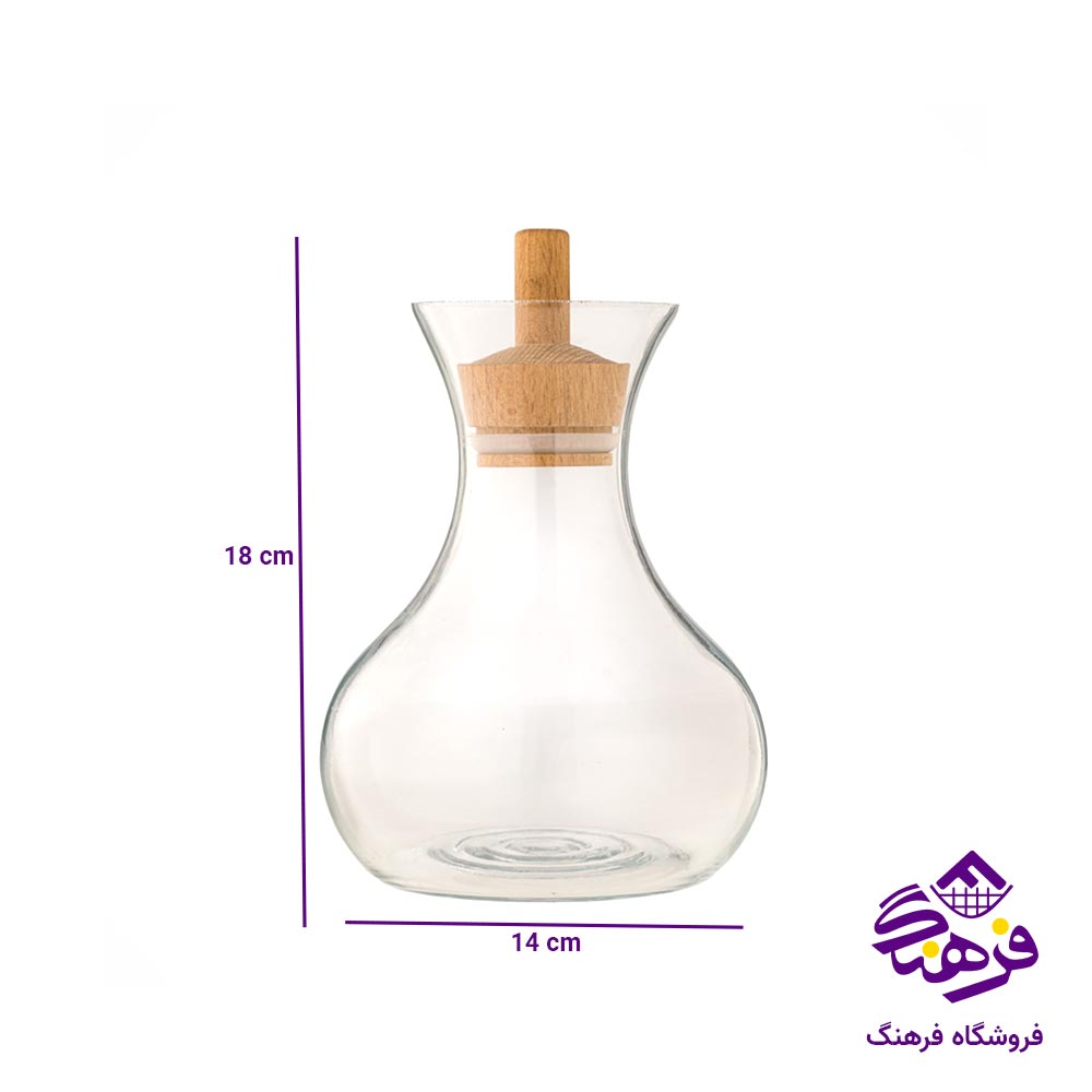 تنگ اب درب چوبی 950 میلی لیتر لیمون 