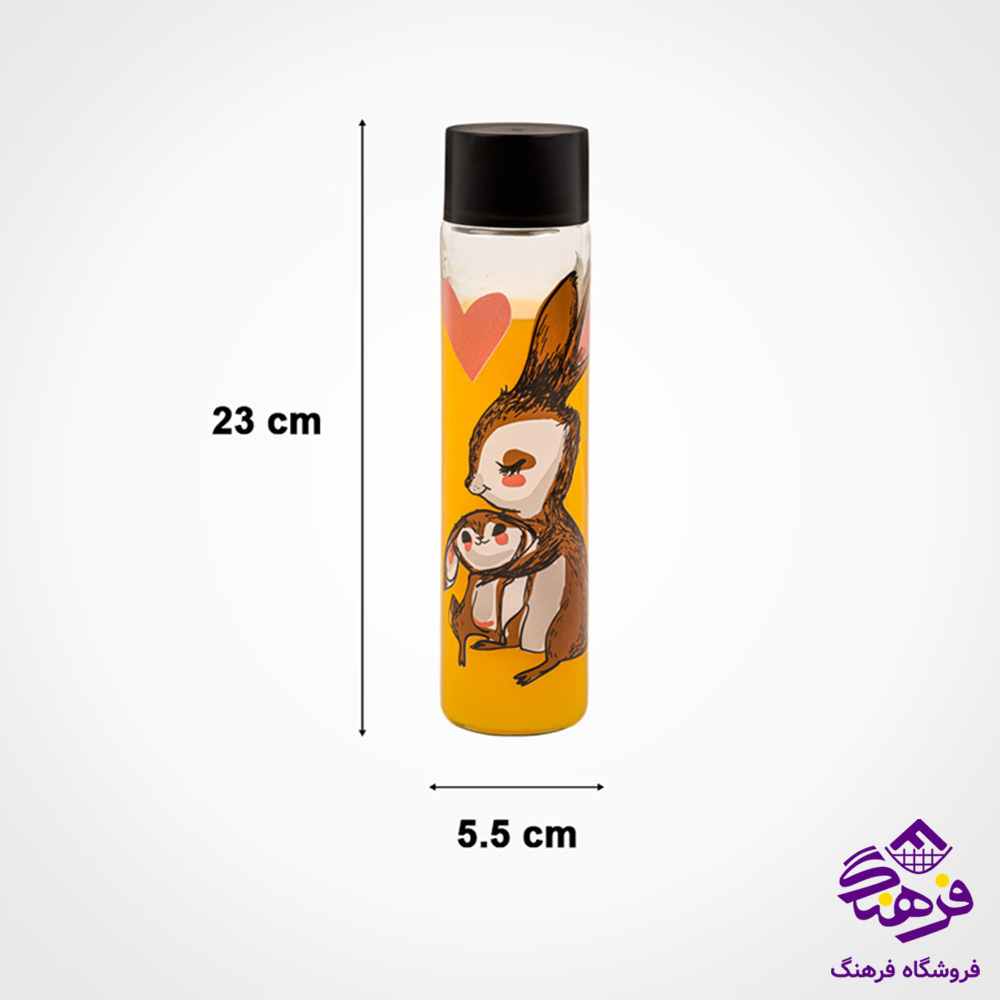 بطری آب استوانه کوچک لیمون