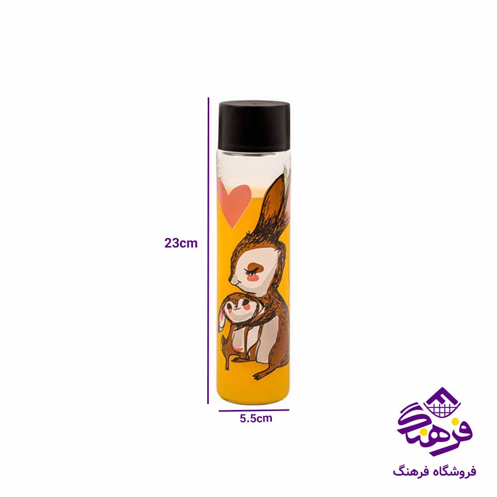 بطری اب لیمون مدل استوانه کوچک 